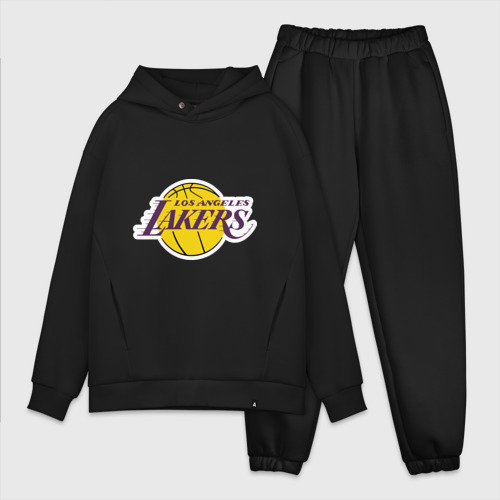 Мужской костюм oversize хлопок LA Lakers, цвет черный