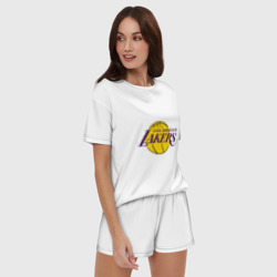 Женская пижама с шортиками хлопок LA Lakers - фото 2