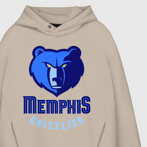 Мужское худи Oversize хлопок Memphis, цвет миндальный - фото 4