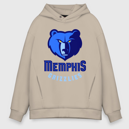 Мужское худи Oversize хлопок Memphis, цвет миндальный