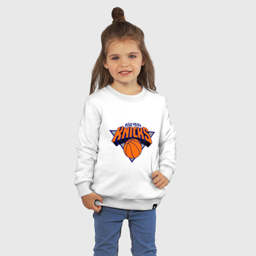Детский свитшот хлопок NY Knicks, цвет белый - фото 3