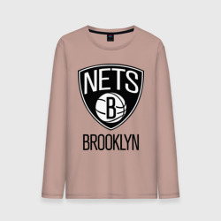 Мужской лонгслив хлопок Nets Brooklyn
