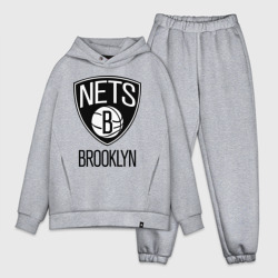 Мужской костюм oversize хлопок Nets Brooklyn