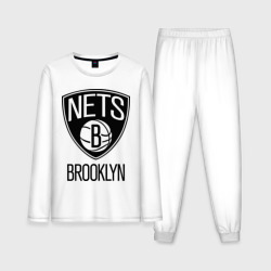 Мужская пижама с лонгсливом хлопок Nets Brooklyn