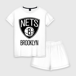 Женская пижама с шортиками хлопок Nets Brooklyn