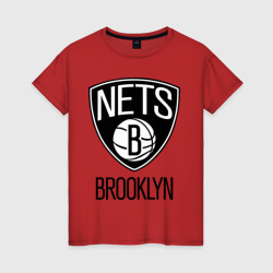 Женская футболка хлопок Nets Brooklyn