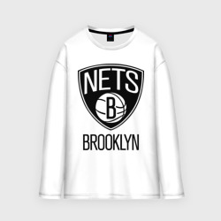 Женский лонгслив oversize хлопок Nets Brooklyn