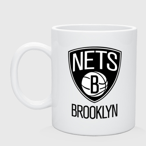 Кружка керамическая Nets Brooklyn, цвет белый