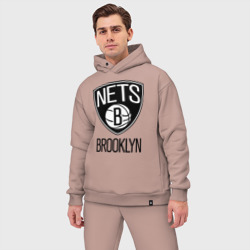 Мужской костюм oversize хлопок Nets Brooklyn - фото 2