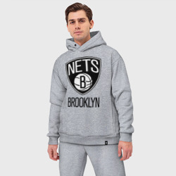 Мужской костюм oversize хлопок Nets Brooklyn - фото 2