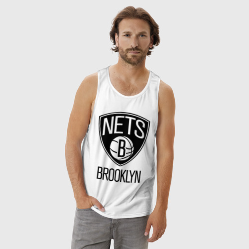 Мужская майка хлопок Nets Brooklyn - фото 3