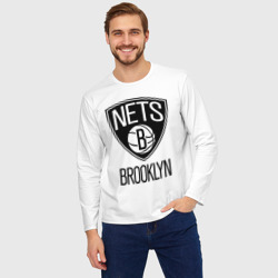 Мужской лонгслив oversize хлопок Nets Brooklyn - фото 2