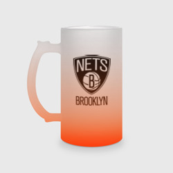 Кружка пивная матовое стекло Nets Brooklyn