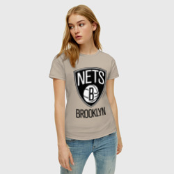 Женская футболка хлопок Nets Brooklyn - фото 2