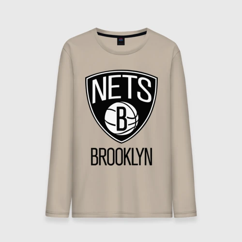 Мужской лонгслив хлопок Nets Brooklyn
