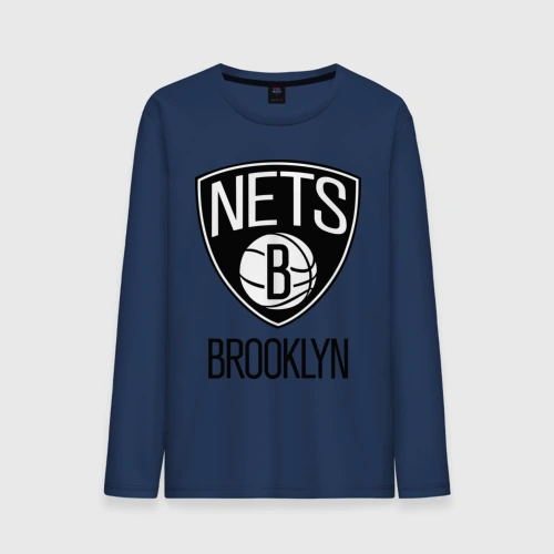 Мужской лонгслив хлопок Nets Brooklyn