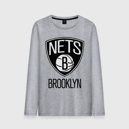 Мужской лонгслив хлопок Nets Brooklyn