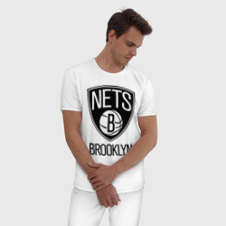 Мужская пижама хлопок Nets Brooklyn - фото 2