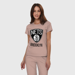 Женская пижама хлопок Nets Brooklyn - фото 2