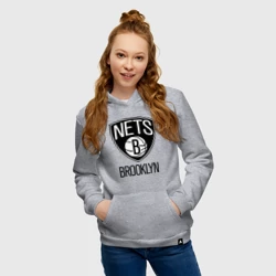 Женская толстовка хлопок Nets Brooklyn - фото 2