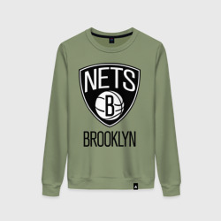 Женский свитшот хлопок Nets Brooklyn