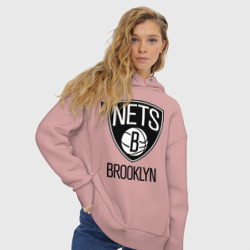 Женское худи Oversize хлопок Nets Brooklyn - фото 2