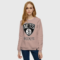 Женский свитшот хлопок Nets Brooklyn - фото 2