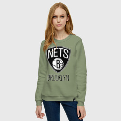 Женский свитшот хлопок Nets Brooklyn - фото 2
