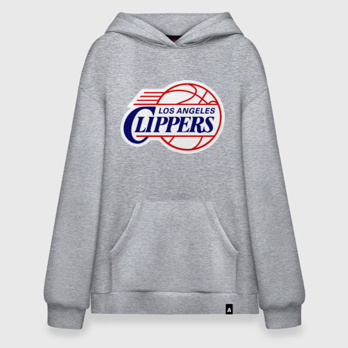 Худи SuperOversize хлопок LA Clippers, цвет меланж