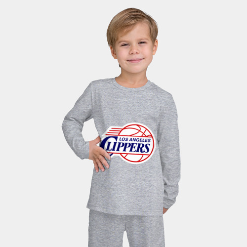 Детская пижама с лонгсливом хлопок LA Clippers, цвет меланж - фото 3