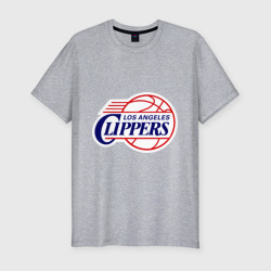 Мужская футболка хлопок Slim LA Clippers