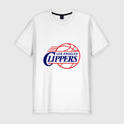 Мужская футболка хлопок Slim LA Clippers