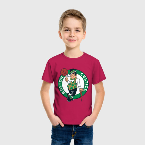 Детская футболка хлопок Boston, цвет маджента - фото 3