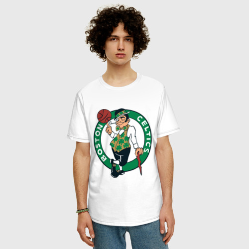 Мужская футболка хлопок Oversize Boston, цвет белый - фото 3