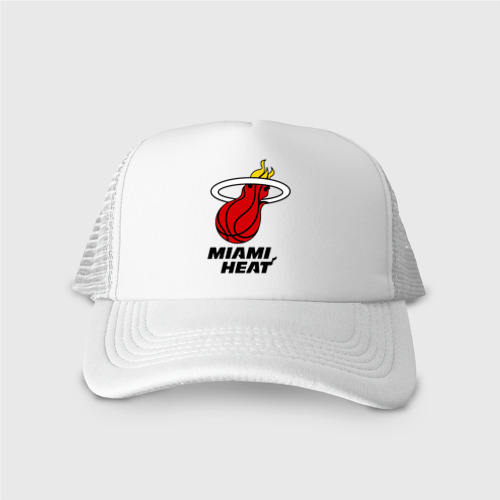 Кепка тракер с сеткой Miami Heat-logo, цвет белый