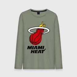 Мужской лонгслив хлопок Miami Heat-logo
