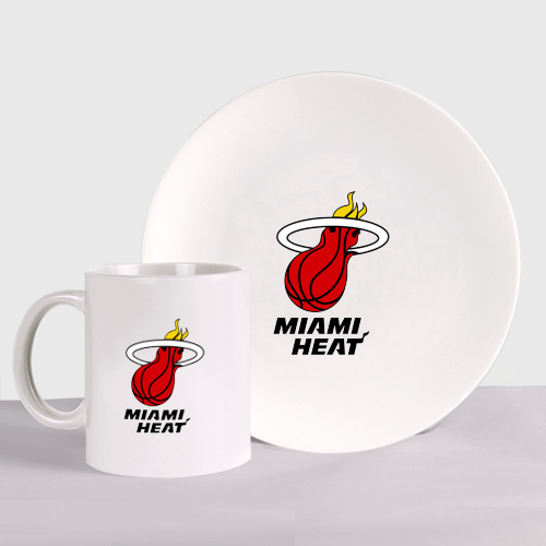 Набор: тарелка + кружка Miami Heat-logo