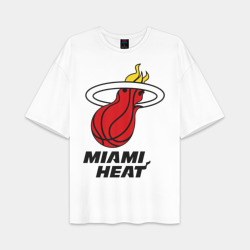 Мужская футболка Oversize хлопок premium Miami Heat-logo