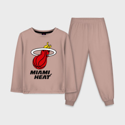 Детская пижама с лонгсливом хлопок Miami Heat-logo