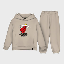 Детский костюм хлопок Oversize Miami Heat-logo