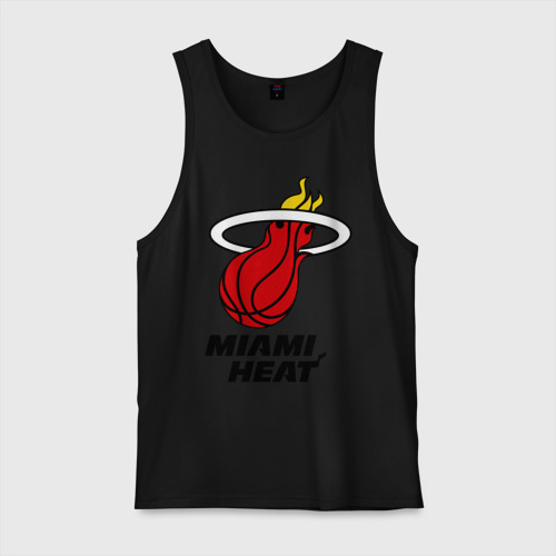 Мужская майка хлопок Miami Heat-logo, цвет черный