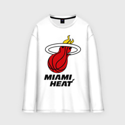 Мужской лонгслив oversize хлопок Miami Heat-logo