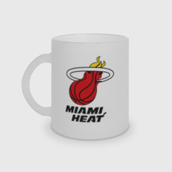 Кружка матовая стеклянная Miami Heat-logo