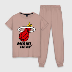 Женская пижама хлопок Miami Heat-logo