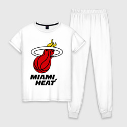 Женская пижама хлопок Miami Heat-logo