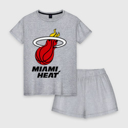 Женская пижама с шортиками хлопок Miami Heat-logo