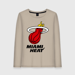 Женский лонгслив хлопок Miami Heat-logo
