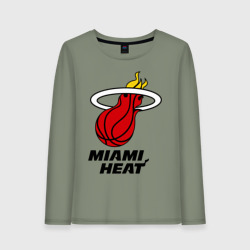 Женский лонгслив хлопок Miami Heat-logo