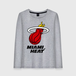 Женский лонгслив хлопок Miami Heat-logo