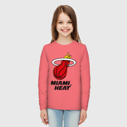 Детский лонгслив хлопок Miami Heat-logo - фото 2